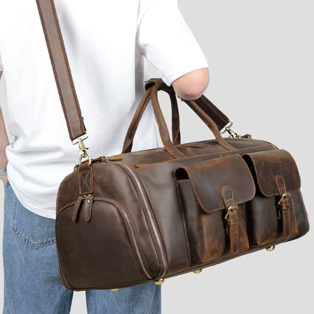 Full Geniune Leather Travel Duffle Bag | LIENZ