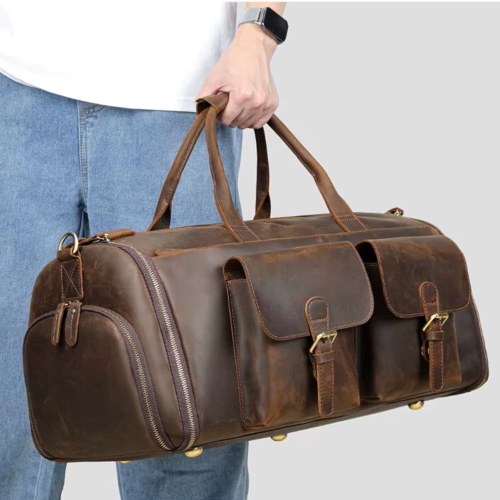 Full Geniune Leather Travel Duffle Bag | LIENZ