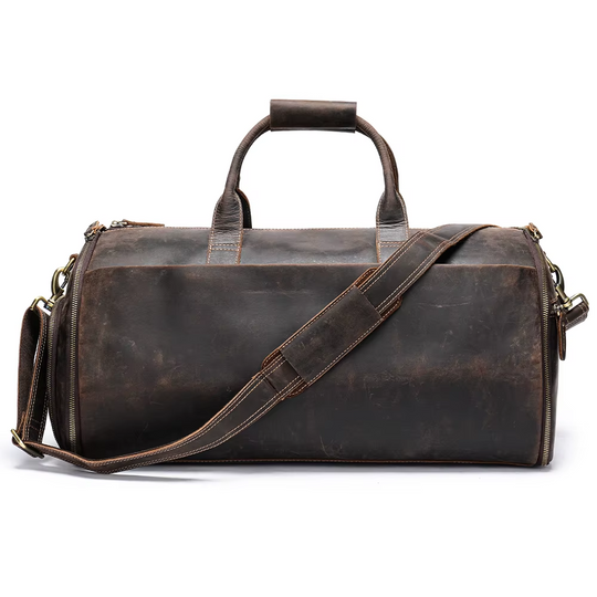 Foldable Leather Duffle Bag | FALUN