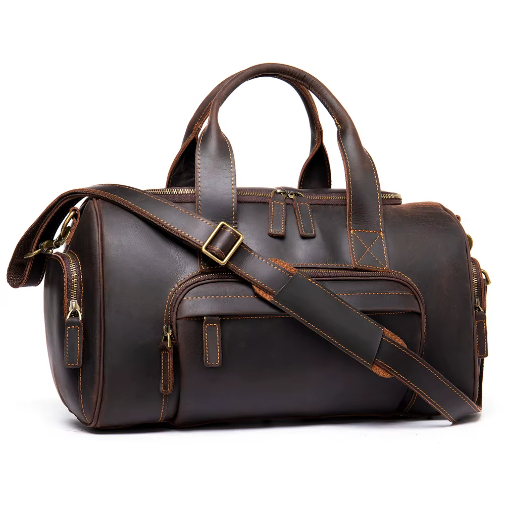 Geniune Leather Travel Duffle Bag | PORI