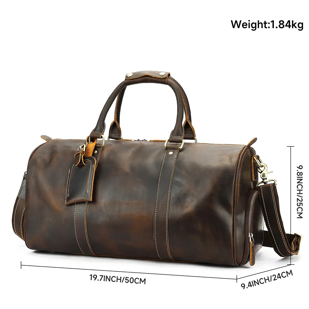 Waterproof Leather Duffle Bag | BORAS