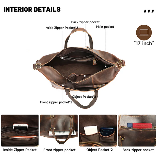 Vintage-Inspired Leather Weekender | OSLO