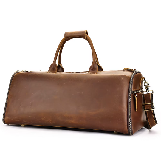 Foldable Leather Duffle Bag | FALUN