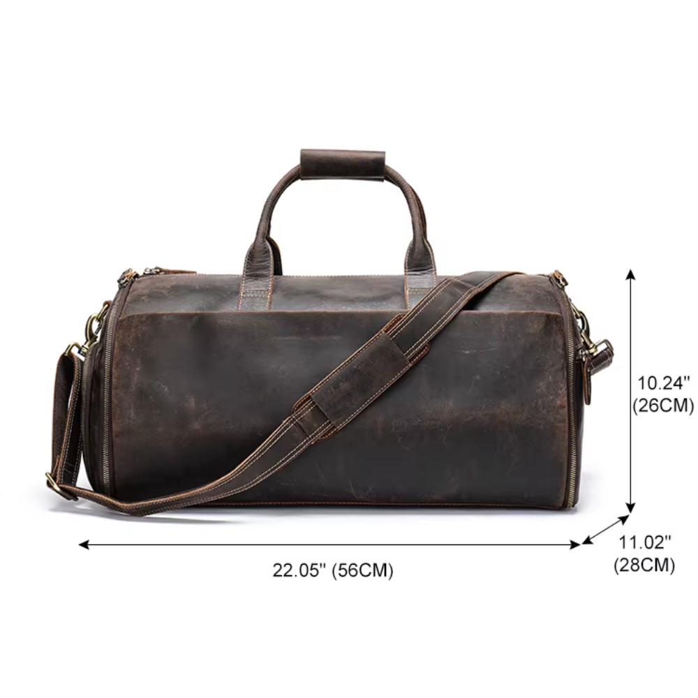 Foldable Leather Duffle Bag | FALUN