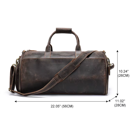 Foldable Leather Duffle Bag | FALUN