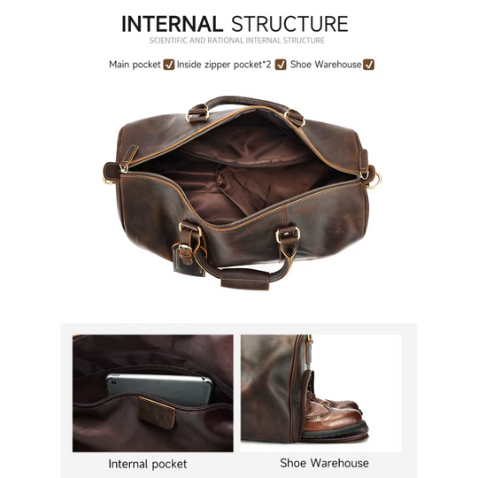 Waterproof Leather Duffle Bag | BORAS