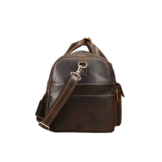 Large Capacity Weekend Leather Duffle Bag | ALFTANES