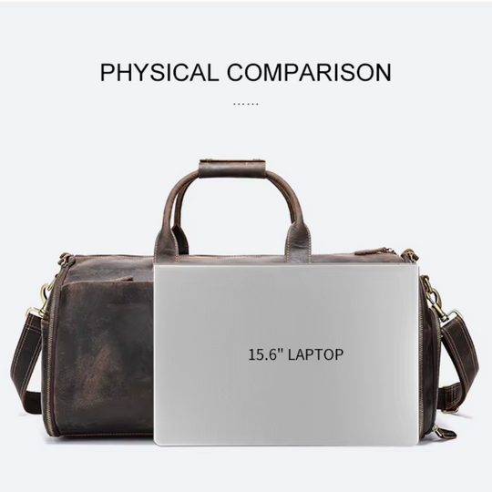 Foldable Leather Duffle Bag | FALUN