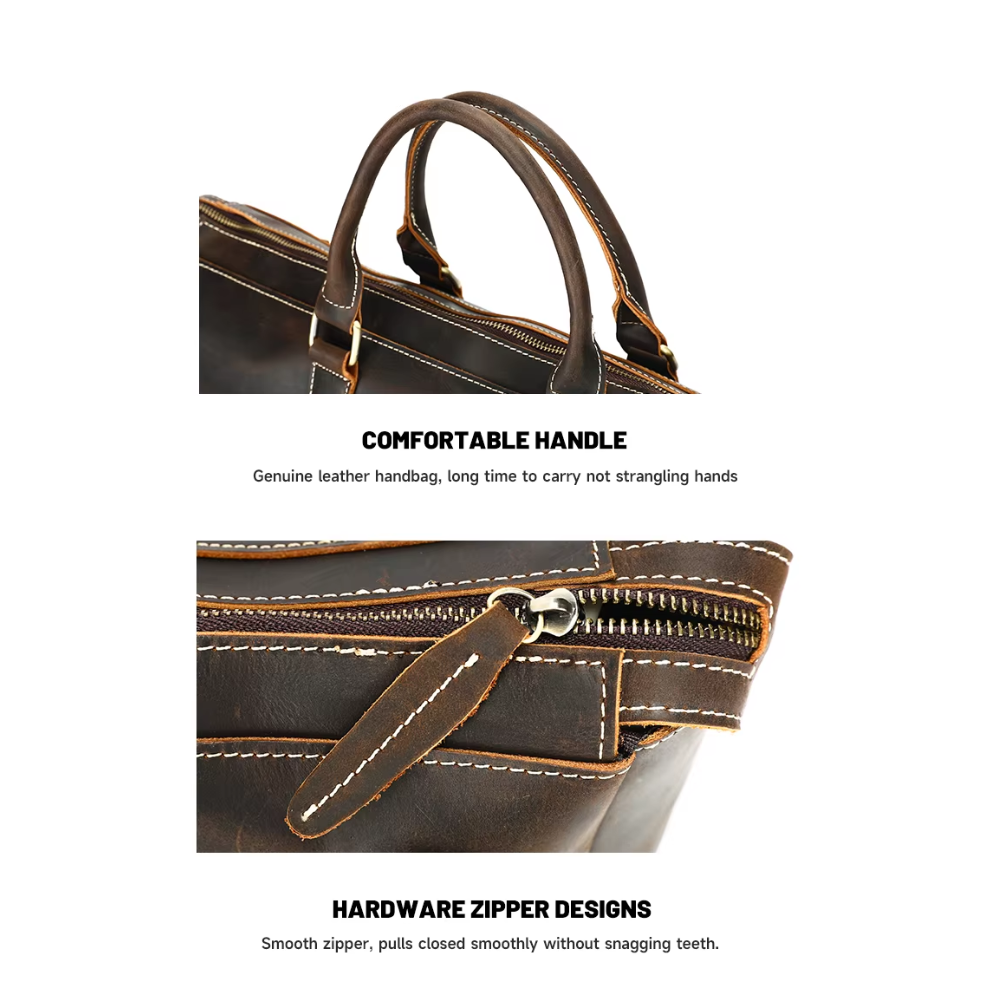 Large Capacity Leather Duffle Bag | ALBERTVILLE
