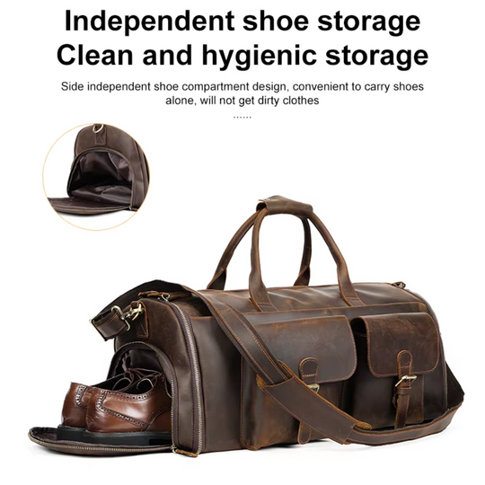 Full Geniune Leather Travel Duffle Bag | LIENZ