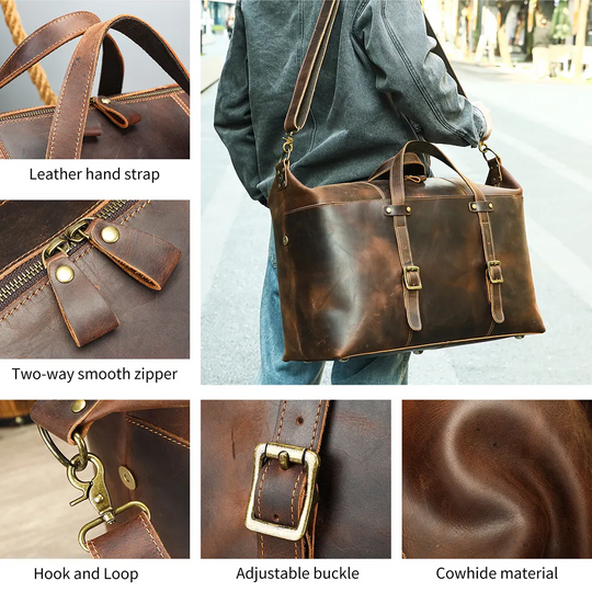 Vintage-Inspired Leather Weekender | OSLO