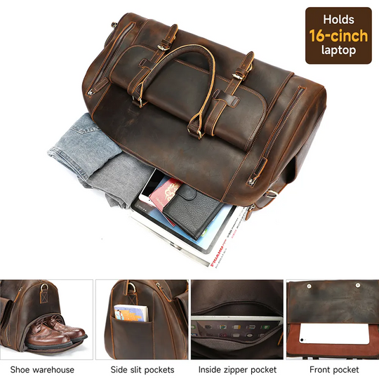 Weekender Holdall Leather Duffle | HAFNIR