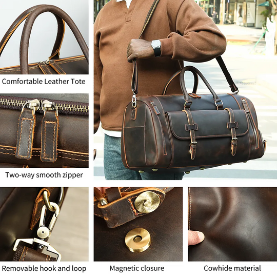 Weekender Holdall Leather Duffle | HAFNIR