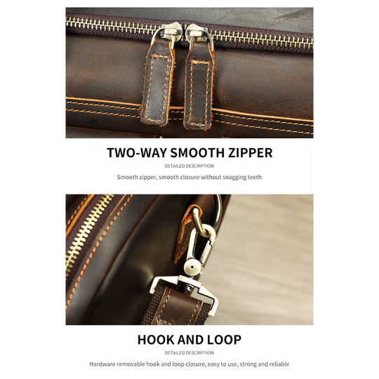 Large Capacity Weekend Leather Duffle Bag | ALFTANES
