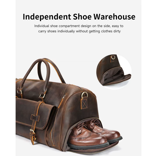 Weekender Holdall Leather Duffle | HAFNIR