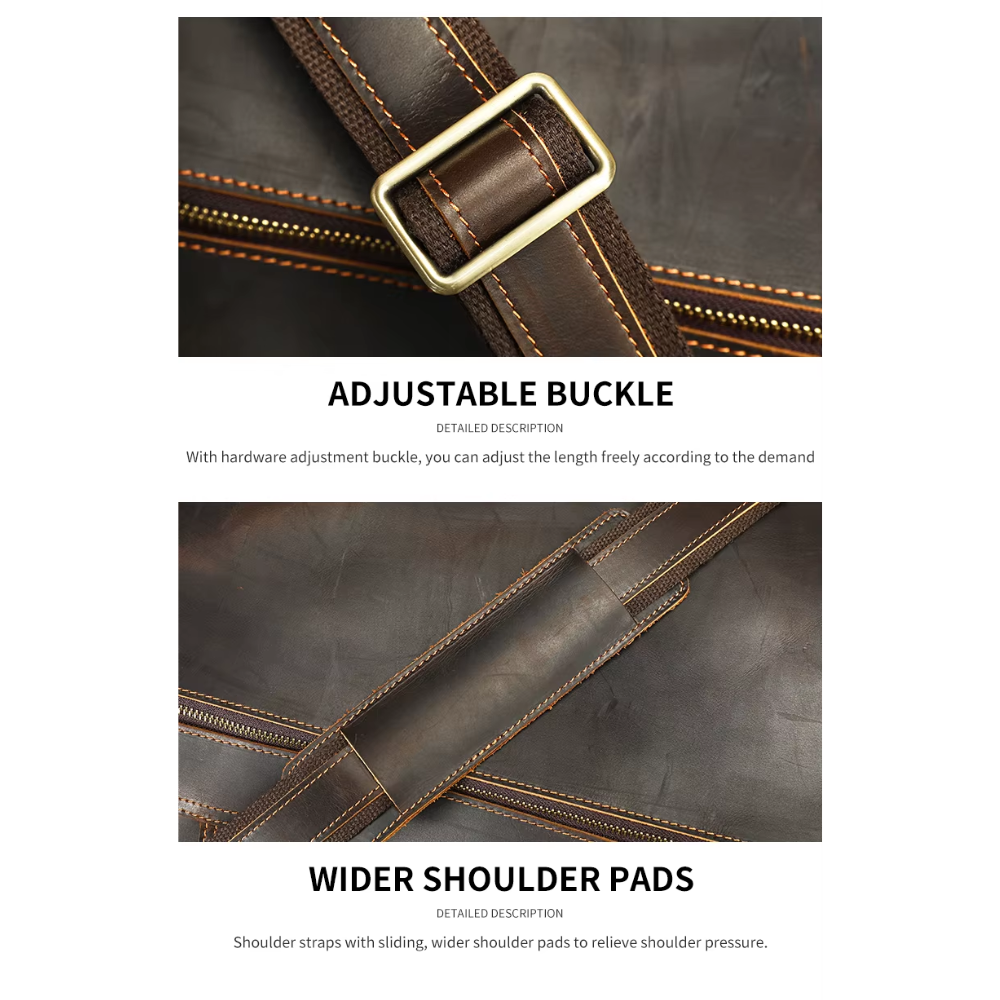 Large Capacity Weekend Leather Duffle Bag | ALFTANES