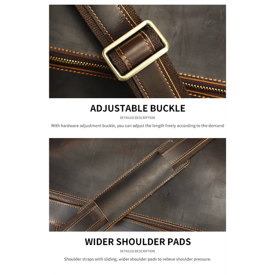Large Capacity Weekend Leather Duffle Bag | ALFTANES