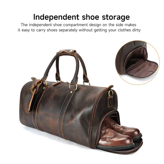 Waterproof Leather Duffle Bag | BORAS