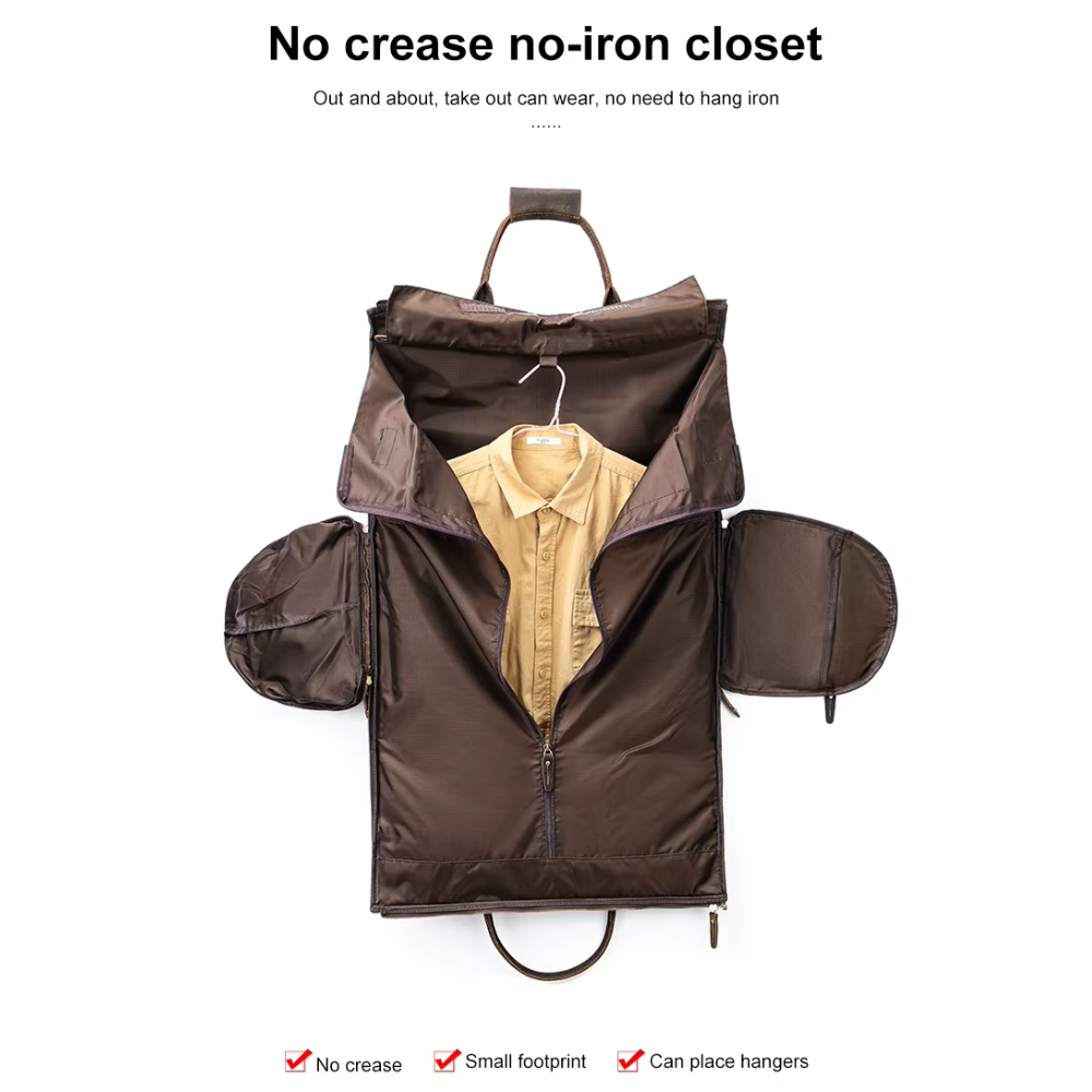 Foldable Leather Duffle Bag | FALUN