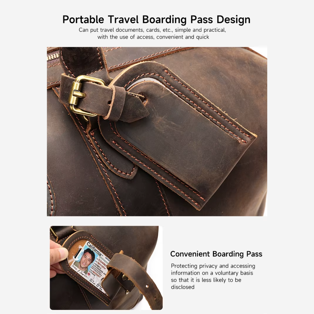 Waterproof Leather Duffle Bag | BORAS
